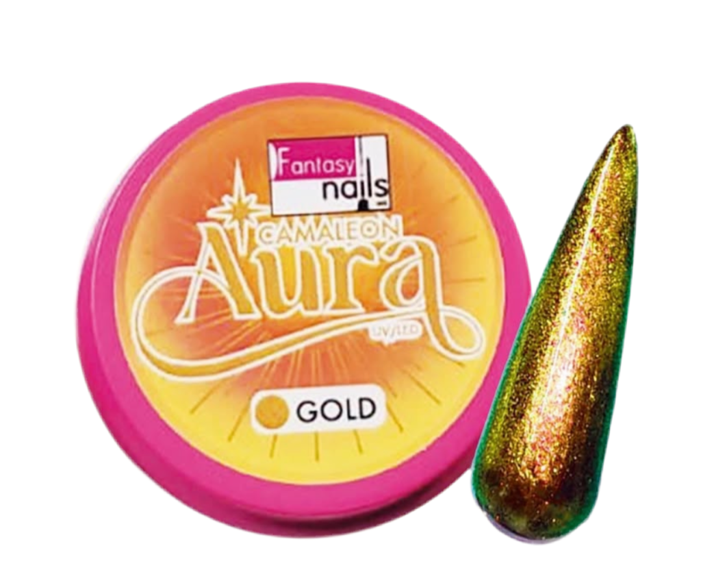 GEL AURA CAMALEÓN GOLD FANTASY NAILS