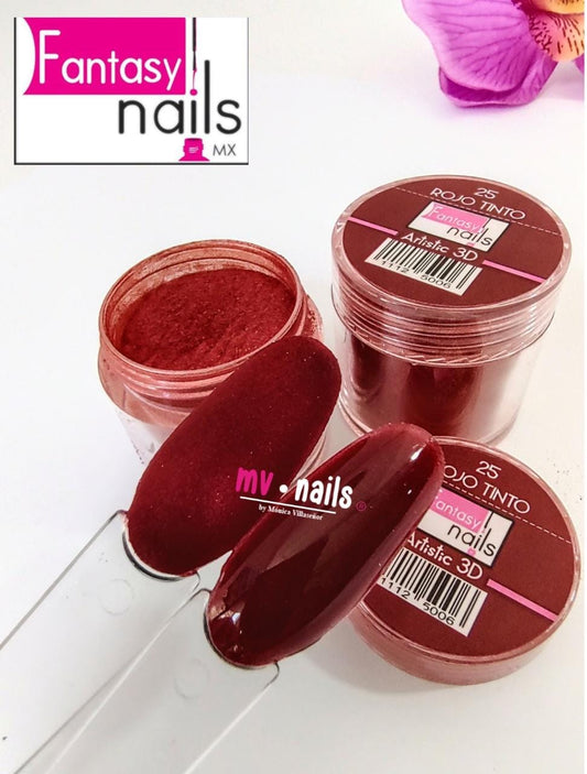 ACRICOLOR #25 ROJO TINTO FANTASY NAILS